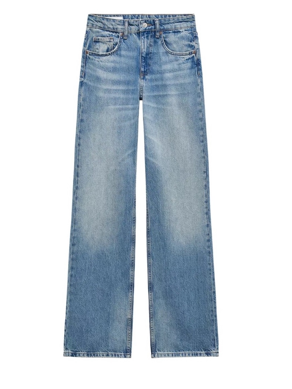 Zara // Mid rise wide leg jeans